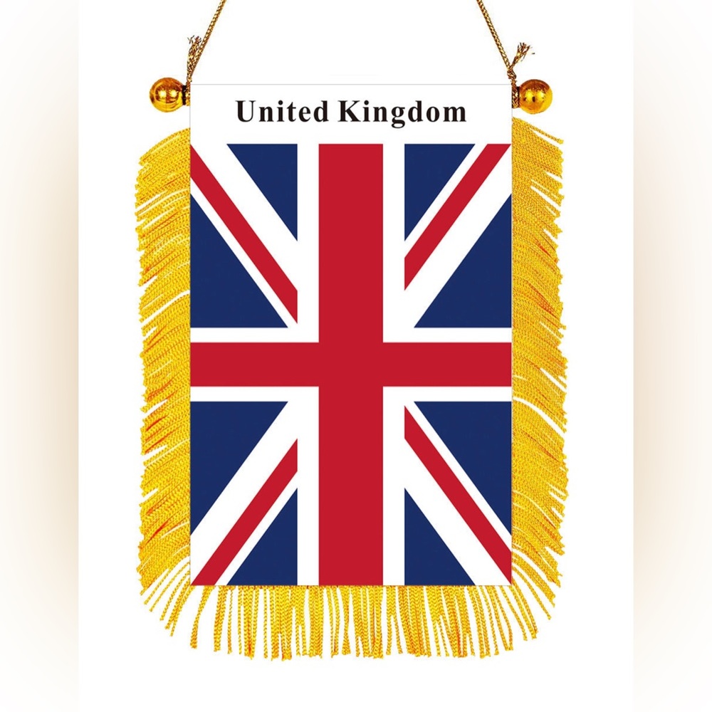 United Kingdom rearview mirror flag